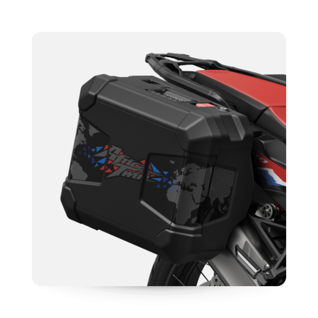 Africa Twin Pannier Case With Stripe