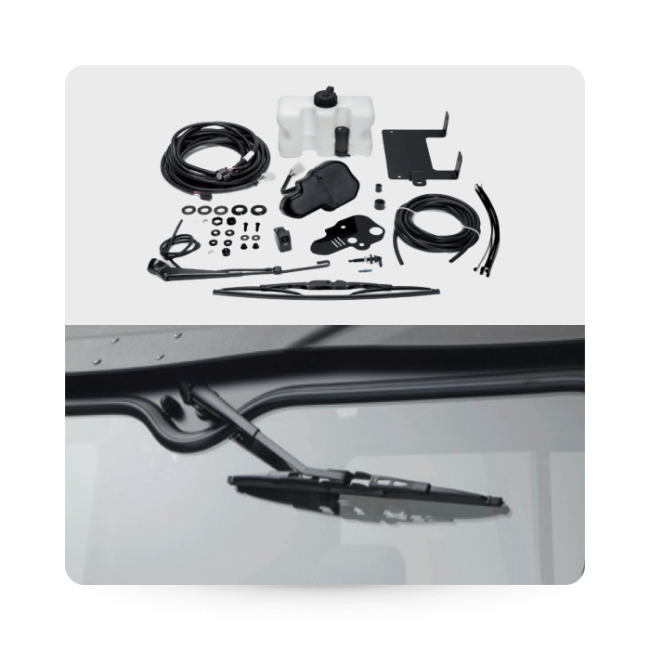 Pioneer 700 Glass Windshield Wiper Kit And Washer