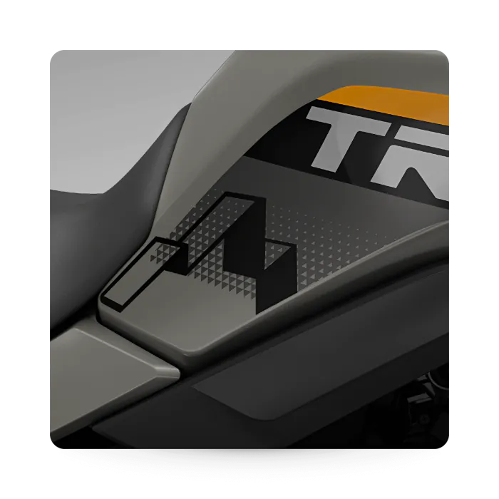 Honda Transalp Tank Side Sticker - 2025 Model - Black